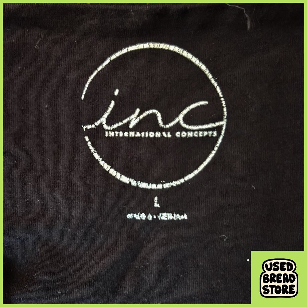 Vintage INC International Concepts Babydoll Sundress L Black Y2K Goth Empire - Picture 3 of 3